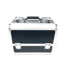 Load image into Gallery viewer, Professional Makeup Case Black and Silver
