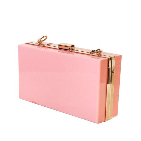 Handbag - Acrylic Crossbody/Clutch - Pink Buy Online in Zimbabwe thedailysale.shop