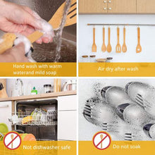 Load image into Gallery viewer, Bamboo Cooking Utensils With Holder 8 Pcs Set
