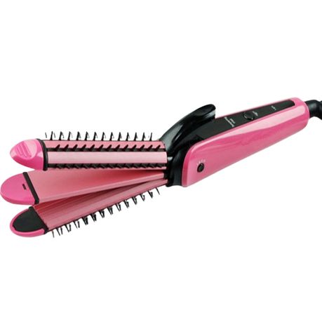 3 in 1 Multi-Functional Ceramic Hair Straightening & Styling Tools - Pink