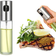 Load image into Gallery viewer, Oil &amp; Vinegar Spray Bottle with 3 Plastic Food Covers

