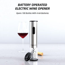 Load image into Gallery viewer, Electric Wine Opener -Stainless Steel - With Foil Cutter
