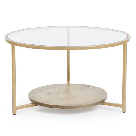 George & Mason - Glass & Wood Coffee Table Buy Online in Zimbabwe thedailysale.shop