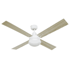Load image into Gallery viewer, Zebbies Lighting - Goshawk - White Ceiling Fan with Reversible Blades
