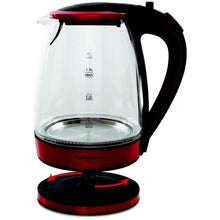 Load image into Gallery viewer, Mellerware Kettle 360 Degree Cordless Glass Red 1.8L 2200W

