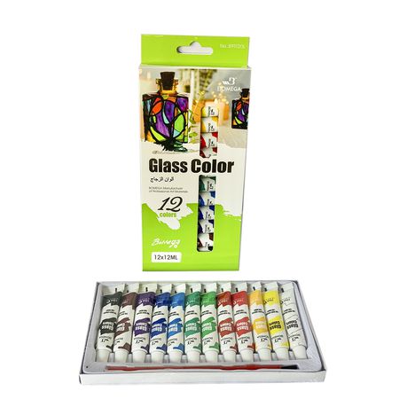 Glass Paint - Set of 12 Paints Buy Online in Zimbabwe thedailysale.shop