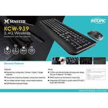 Load image into Gallery viewer, Intopic KCW-939 2.4GHz Wireless Keyboard Mouse Combo
