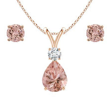 Load image into Gallery viewer, Stella Luna Teardrop Jewellery Set - Swarovski Vintage Ros Crystal Rosegold
