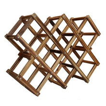 Load image into Gallery viewer, 8 Wine Collapsible Folding Bottle Honeycomb Wooden Storage Rack
