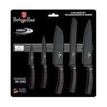Load image into Gallery viewer, Berlinger Haus 6-Piece Titanium Coating Knife Set with Hanger - Carbon Pro
