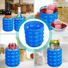 Load image into Gallery viewer, Portable Ice Cube maker, silicon bucket with lid for frozen beverages
