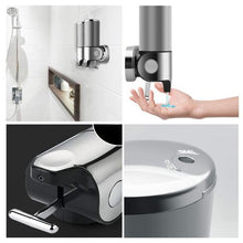 Load image into Gallery viewer, Heartdeco Wall Mount Stainless Steel Soap Shampoo Dispenser Set
