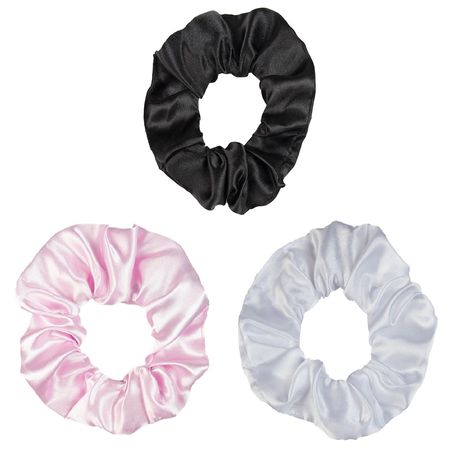LED Silk Satin Scrunchies - Pack of 3(Black/White/Pink) Buy Online in Zimbabwe thedailysale.shop