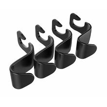 Load image into Gallery viewer, Killerdeals Car Seat Headrest Hooks - Black - 4 Piece Set
