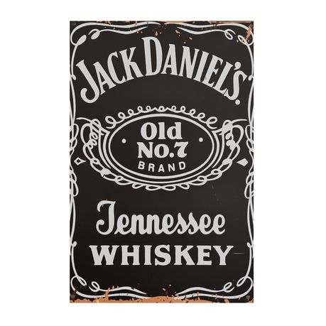 Aankopen - Jack Daniel's Classic Logo - Retro Vintage Metal Wall Plate Buy Online in Zimbabwe thedailysale.shop