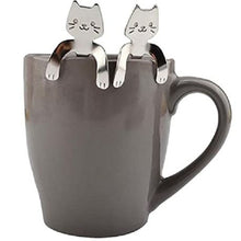 Load image into Gallery viewer, Cat Teaspoons - (4 Piece) - Long Stem
