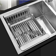 Load image into Gallery viewer, Folding Retractable Rack/Drain Basket for Washing, Kitchen Shelf &amp; Cooking
