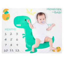 Load image into Gallery viewer, Milestone Baby Blanket - Dinosaur
