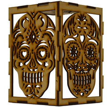 Load image into Gallery viewer, Candle Holder Lantern Sugar Skull Magic Shadow Box
