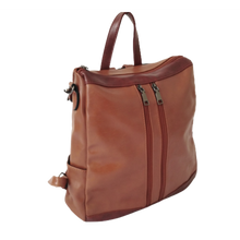 Load image into Gallery viewer, Zakka Leather backpack with Shoulder Option - Brown

