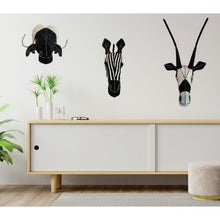 Load image into Gallery viewer, African Bead and Wire Handcrafted Zebra Head Wall Décor Large
