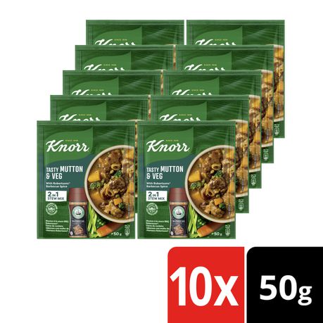 Knorr Tasty Mutton & Vegetable with Robertsons Barbecue Spice Soup 10x50g Buy Online in Zimbabwe thedailysale.shop