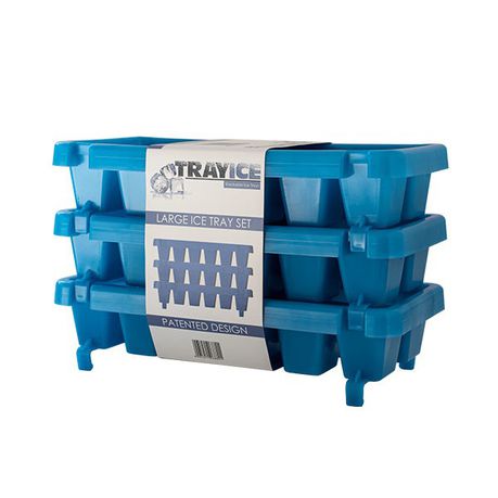 Stackable Large Ice Cube Trays - 3 Per Pack