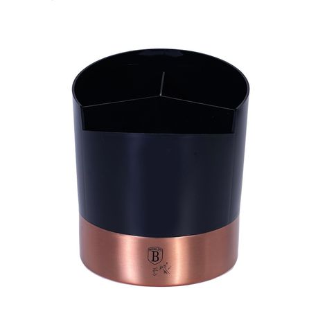 Berlinger Haus 17cm Stainless Steel Utensil Holder - Black Rose Collection