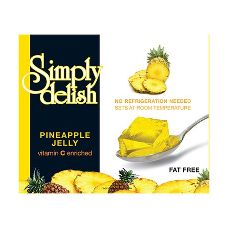 Simply Delish - Jelly - Pineapple - Fat Free - Vegan - 6 pack Buy Online in Zimbabwe thedailysale.shop