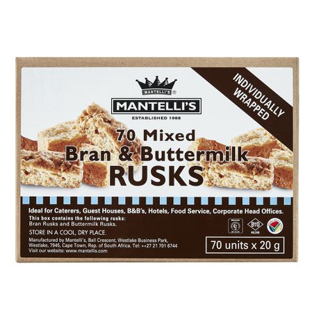 Mantelli's Rusks - Assorted 70 X 20G