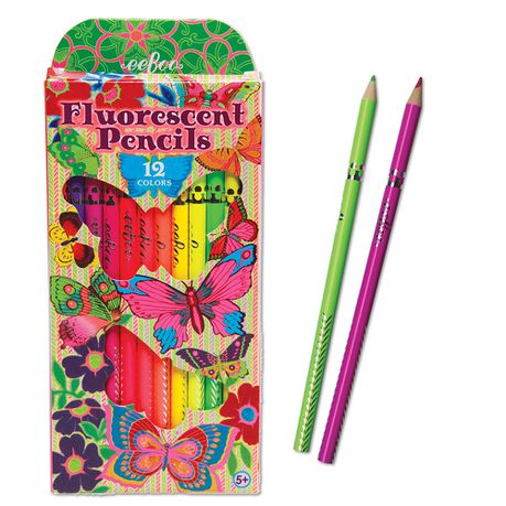 eeBoo Butterfly 12 Colour Fluorescent Pencil Buy Online in Zimbabwe thedailysale.shop
