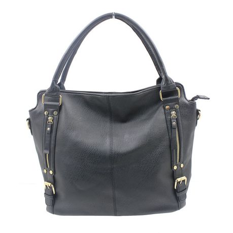 Blackcherry Multi Zip Panel Tote-Black Buy Online in Zimbabwe thedailysale.shop