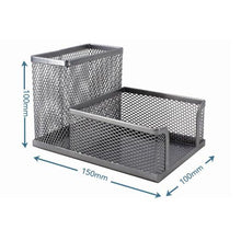 Load image into Gallery viewer, SDS M415S Wire Mesh Metal Cube &amp; Pen Holder - Silver
