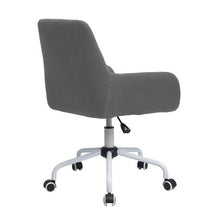 Load image into Gallery viewer, Anna Med Grey Office Chair – White Base
