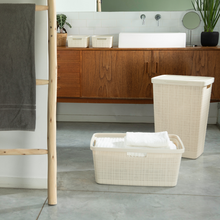Load image into Gallery viewer, Curver by Keter - Jute Laundry Hamper Oasis White
