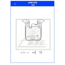 Load image into Gallery viewer, Ate Rear Brake Pads For: Bmw 4 Series (F32,F33,F36) 420D
