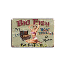 Load image into Gallery viewer, Retro Vintage Decorative Wall Metal Plate Sign - Big Fish
