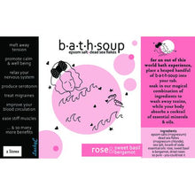 Load image into Gallery viewer, Epsom Salt, Essential Oil Bath Soak (Rose, Sweet Basil and Bergamot)
