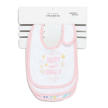 Load image into Gallery viewer, George &amp; Mason Baby - Girls 3 Pack Polycotton Bibs
