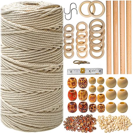 226 Pcs DIY Premium Macrame Craft Kit With 205m Cord & Basic Instructions Buy Online in Zimbabwe thedailysale.shop