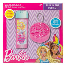 Load image into Gallery viewer, Barbie Bubble Bath and Sponge Set

