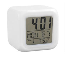 Load image into Gallery viewer, 7 Color Change LED Digital Alarm Clock With Date Alarm With Thermometer
