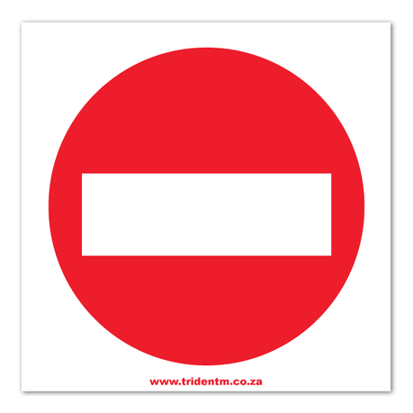 Safety Sign - No Entry 150x150mm - White ABS Buy Online in Zimbabwe thedailysale.shop