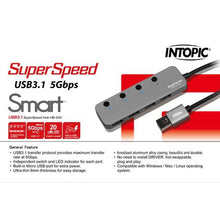 Load image into Gallery viewer, Intopic HB-550, 4 Ports USB3.1 High Speed Hub
