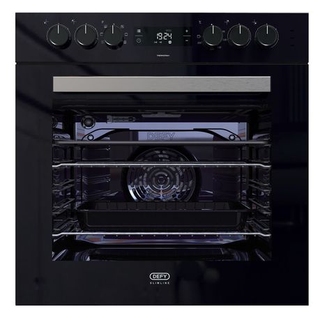 Defy - DBO 488 Slimline Oven- Thermofan +- Black- Undercounter Buy Online in Zimbabwe thedailysale.shop