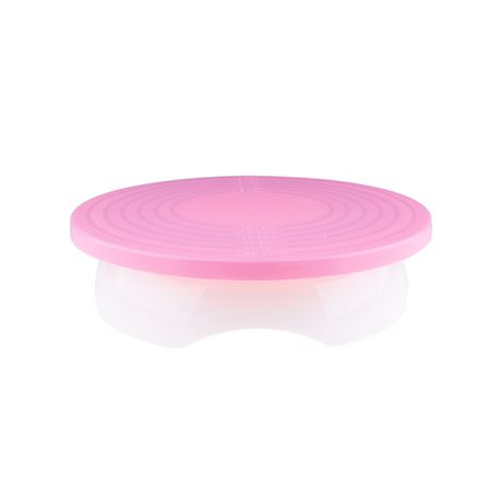 Cake Turntable Stand Baking Tools- Pink/White Buy Online in Zimbabwe thedailysale.shop