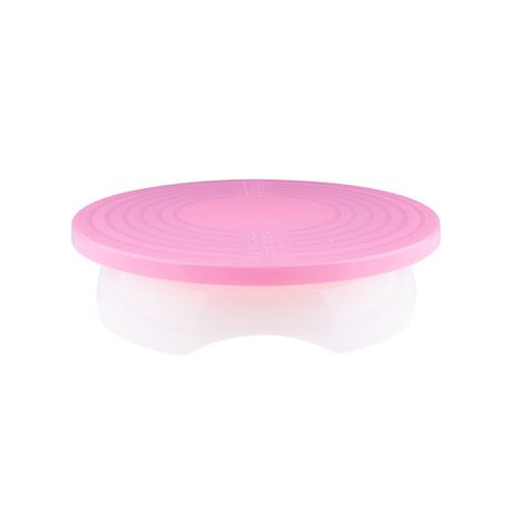 Cake Turntable Stand Baking Tools- Pink/White Buy Online in Zimbabwe thedailysale.shop