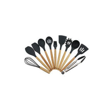 Load image into Gallery viewer, CheffyThings Silicone Utensil 12 Piece Set Charcoal
