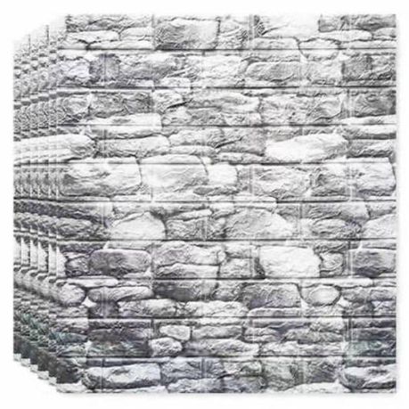 4 sheets 3D Self-Adhesive Waterproof P.E Foam Wallpaper Panels- FC25