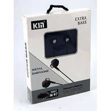 Load image into Gallery viewer, KIN K97 Metal Shell Bass Earphone with Mic - Black
